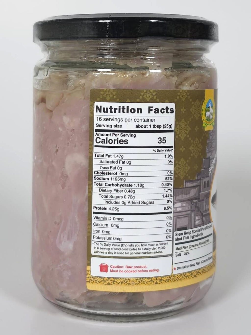 Siem Reap Special Pure Pickled Mud Fish – 400g (14.1oz)