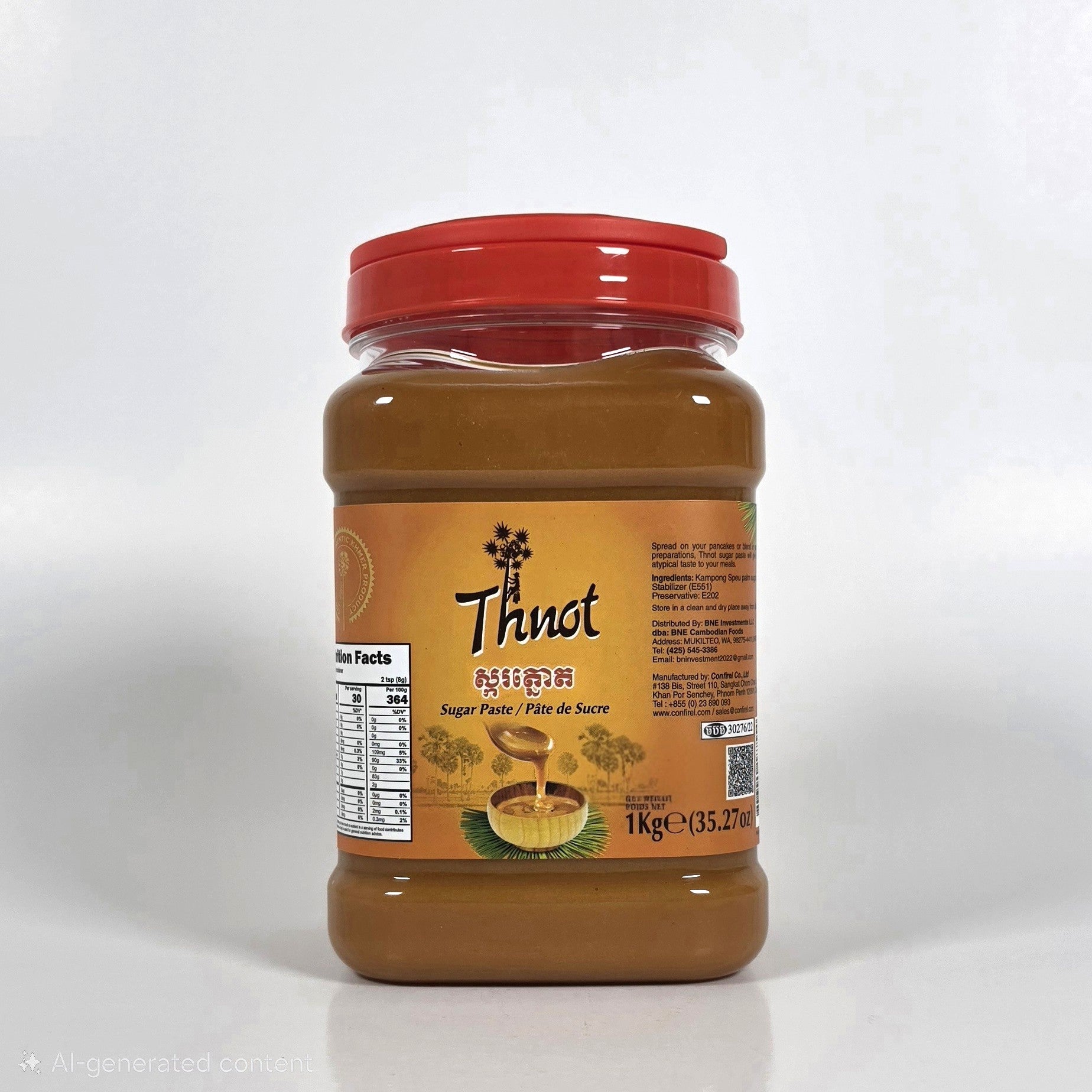 Thnot Palm Sugar Paste - 1Kg(35.27oz)