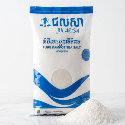 JULAR’SA Pure Kampot Sea Salt - Fine Texture - 1kg (2.20lb)