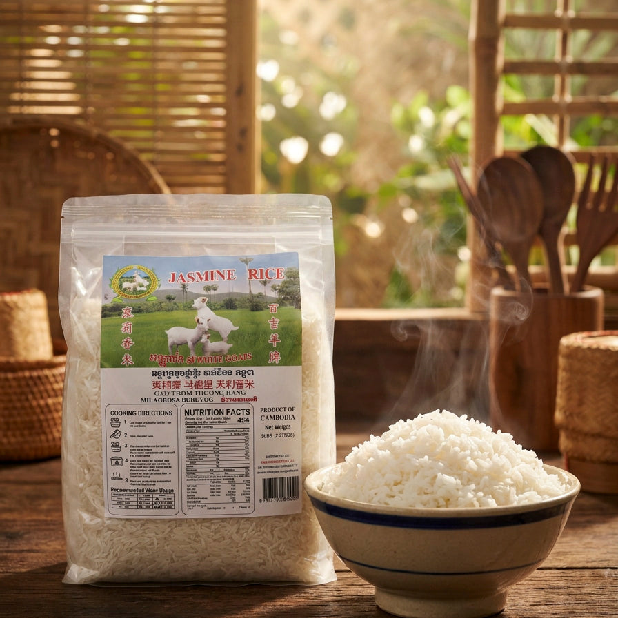 White Goats Premium Jasmine Rice - 5lbs (2.27Kg)