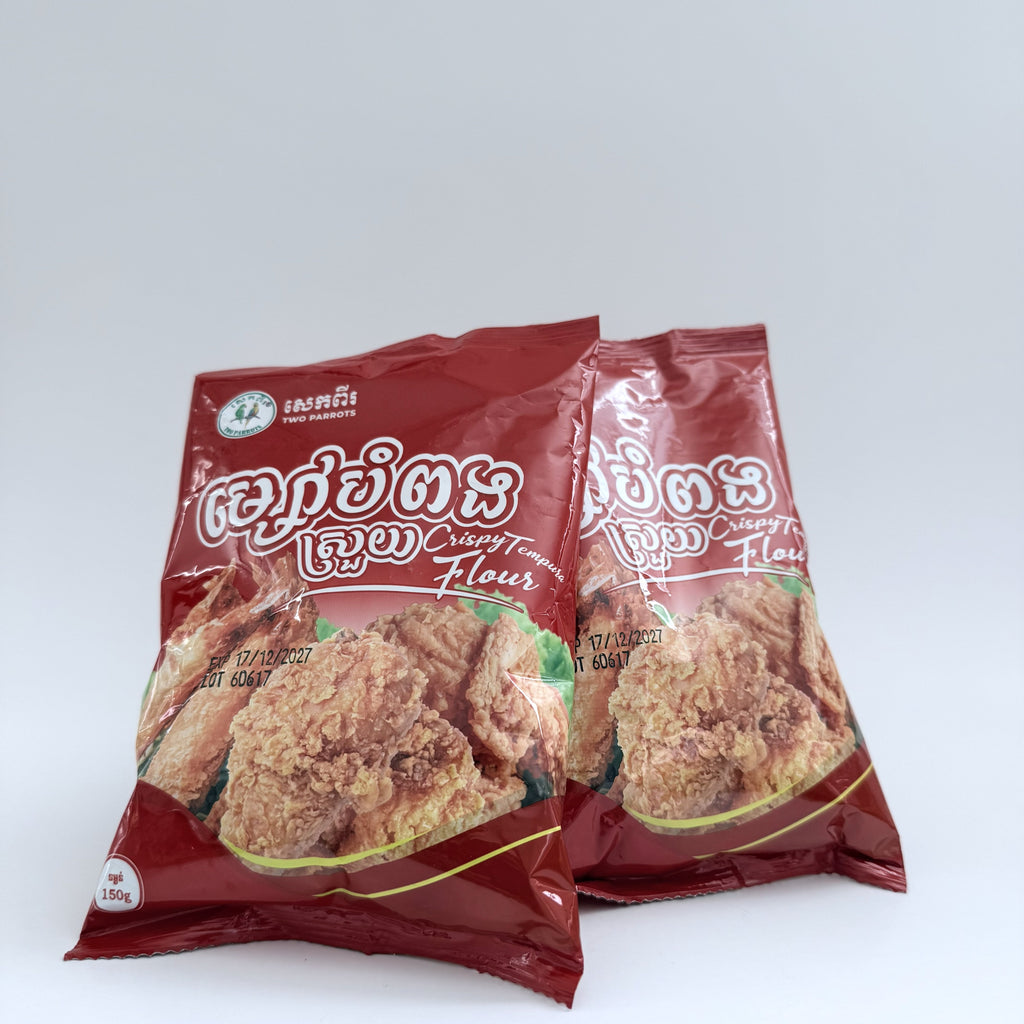 Two Parrots Crispy Tempura Flour - 150g (5.2oz) - Set of Two Packages