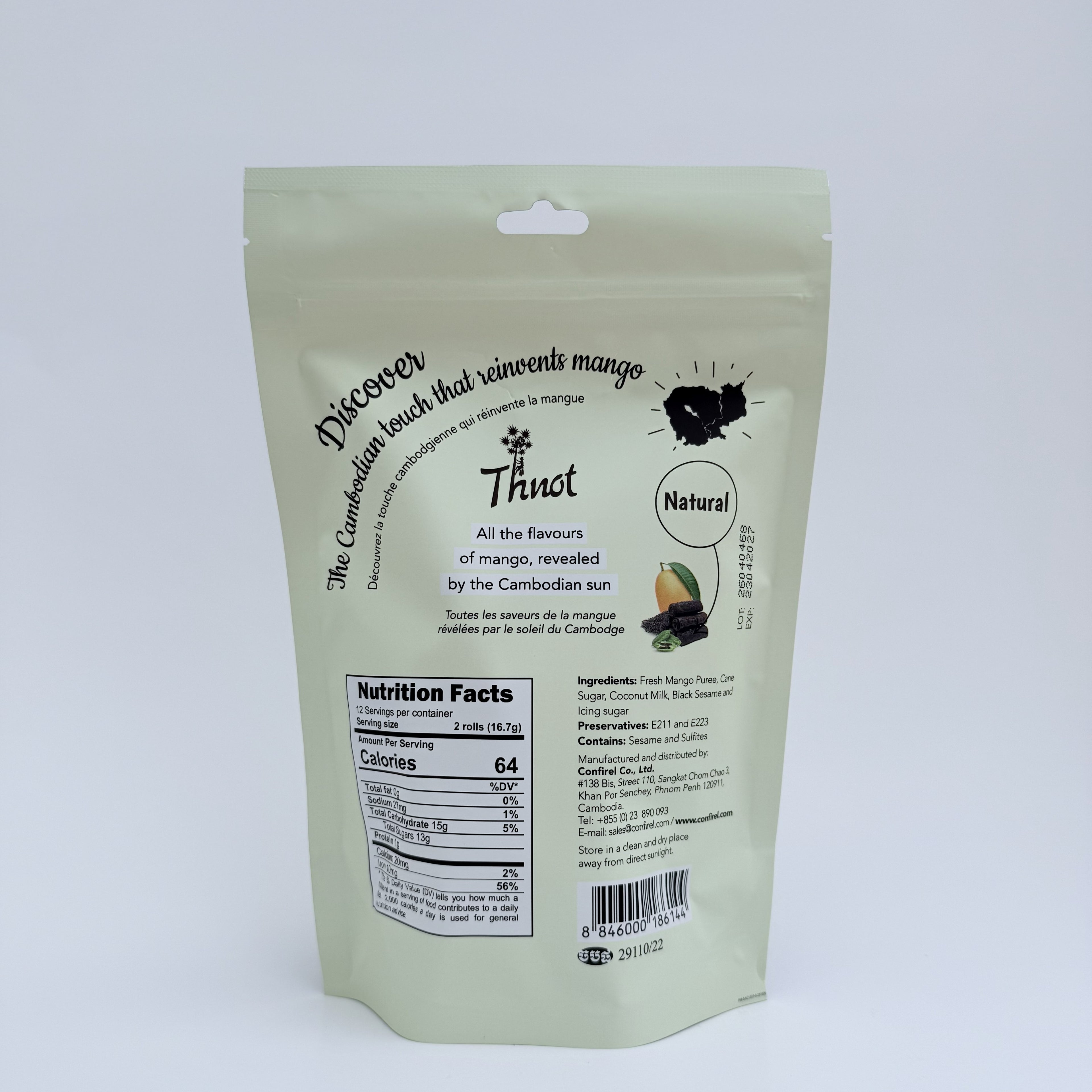 Thnot Mango Roll – Coconut &amp; Sesame- 200g (7.05oz)