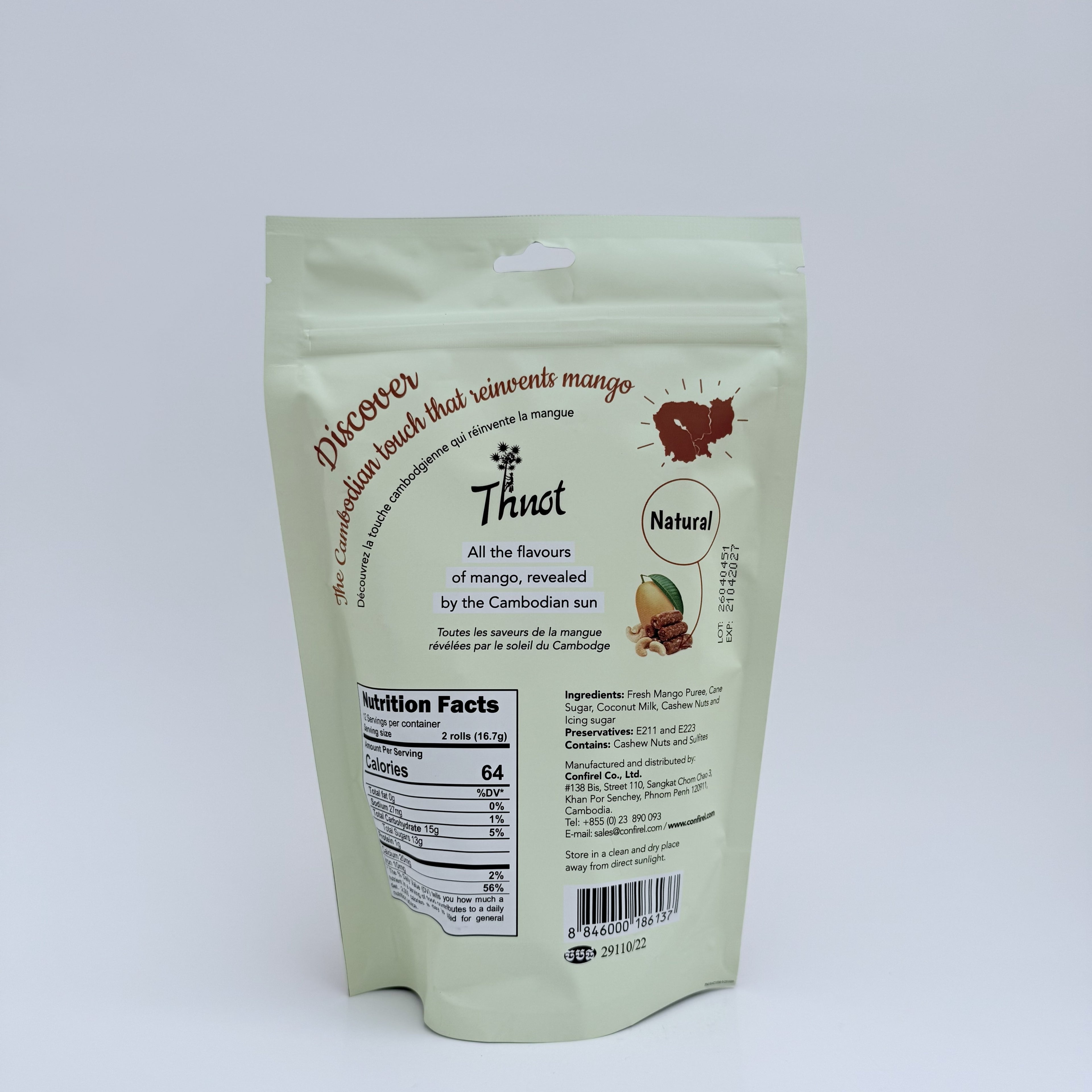 Thnot Mango Roll – Coconut & Cashew 200g (7.05oz)